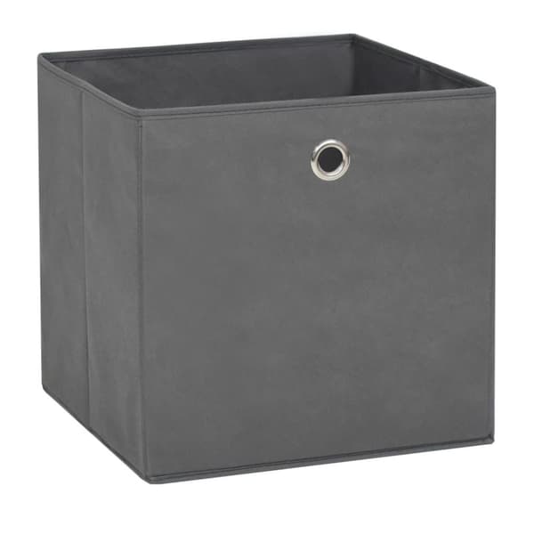 vidaXL opbevaringskasser 10 stk. ikke-vævet stof 28x28x28 cm grå