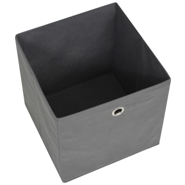 vidaXL opbevaringskasser 10 stk. ikke-vævet stof 28x28x28 cm grå