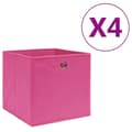 Miniatyrbilde 1 av 6: vidaXL Oppbevaringsbokser 4 stk ikke-vevet stoff 28x28x28 cm rosa