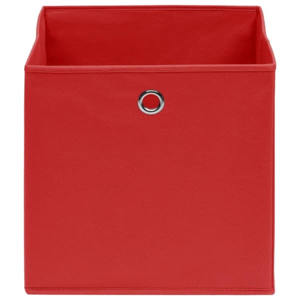 vidaXL Oppbevaringsbokser 10 stk uvevd stoff 28x28x28 cm rød