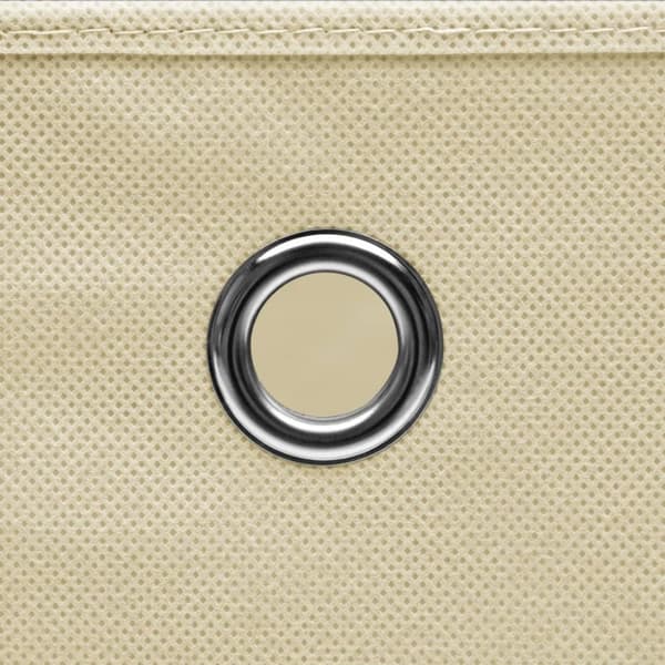 vidaXL Förvaringslådor 10 st non-woven tyg 28x28x28 cm gräddvit
