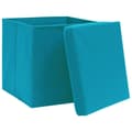 Miniatyrbilde 4 av 7: vidaXL Oppbevaringsbokser med deksler 4 stk 28x28x28 cm babyblå