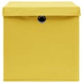 Miniatyrbilde 5 av 6: vidaXL Oppbevaringsbokser med deksler 4 stk 28x28x28 cm gul