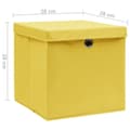 Miniatyrbilde 6 av 6: vidaXL Oppbevaringsbokser med deksler 4 stk 28x28x28 cm gul