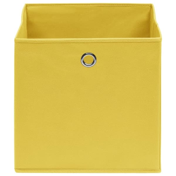 vidaXL Förvaringslådor 10 st non-woven tyg 28x28x28 cm gul