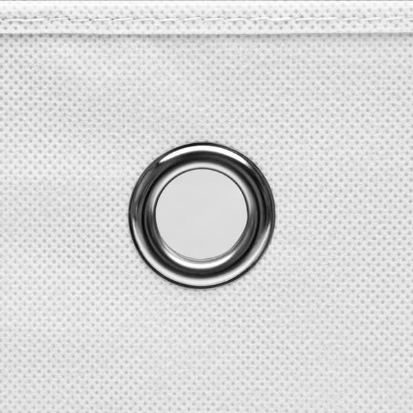 vidaXL Förvaringslådor med lock 10 st 28x28x28 cm vit