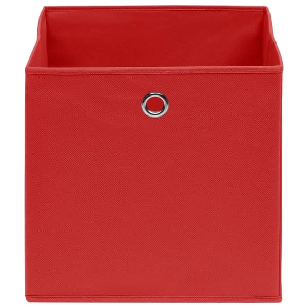 vidaXL Förvaringslådor 4 st non-woven tyg 28x28x28 cm röd