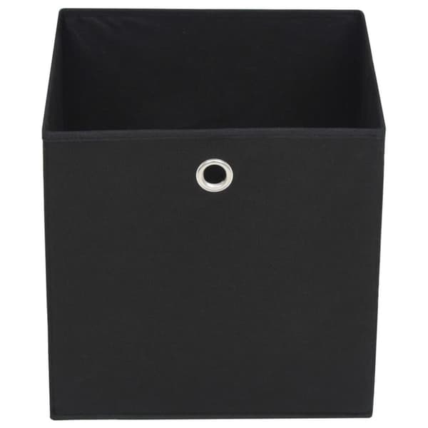 vidaXL Oppbevaringsbokser 10 stk uvevd stoff 28x28x28 cm svart