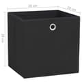 Miniatyrbilde 7 av 7: vidaXL Oppbevaringsbokser 10 stk uvevd stoff 28x28x28 cm svart