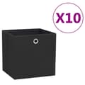 Miniatyrbilde 1 av 7: vidaXL Oppbevaringsbokser 10 stk uvevd stoff 28x28x28 cm svart