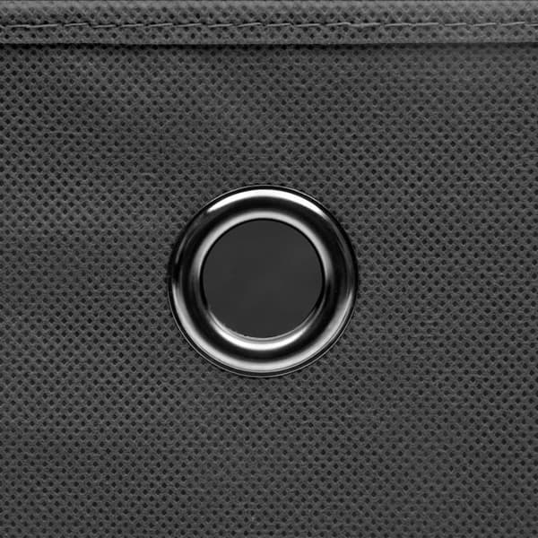 vidaXL Förvaringslådor med lock 10 st 28x28x28 cm grå