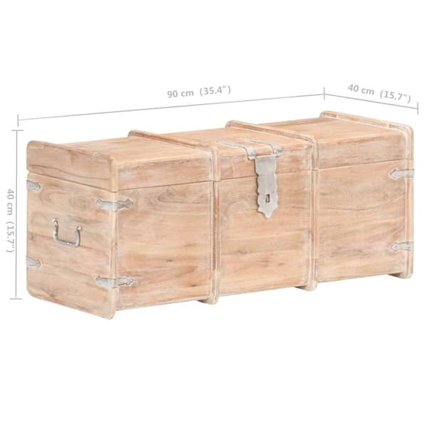 vidaXL Förvaringskista 90x40x40 cm massivt akaciaträ