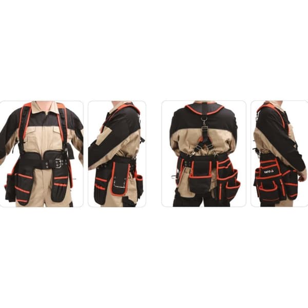 YATO værktøjsbælte med seler polyester 128 cm