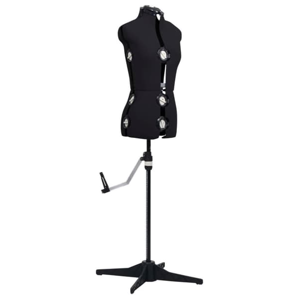 vidaXL Justerbar provdocka dam svart S stl 33-40
