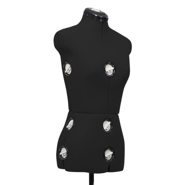 vidaXL Justerbar provdocka dam svart S stl 33-40