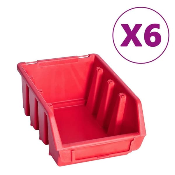 vidaXL 39-osainen säilytyslokerosarja seinäpaneeleilla punamusta