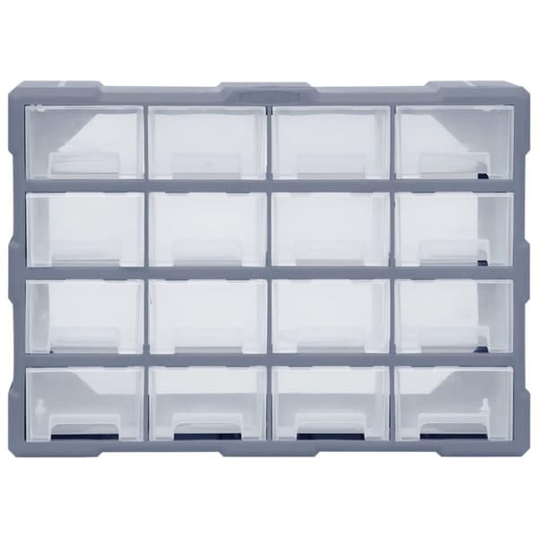 vidaXL Sortimentskap med 16 mellomstore skuffer 52x16x37 cm