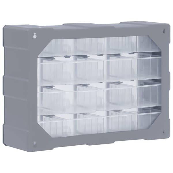 vidaXL Sortimentskap med 16 mellomstore skuffer 52x16x37 cm