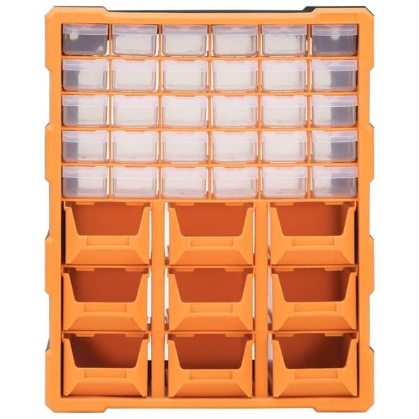 vidaXL Sortimentskap med 39 skuffer 38x16x47 cm