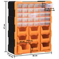 Miniatyrbilde 10 av 10: vidaXL Sortimentskap med 39 skuffer 38x16x47 cm