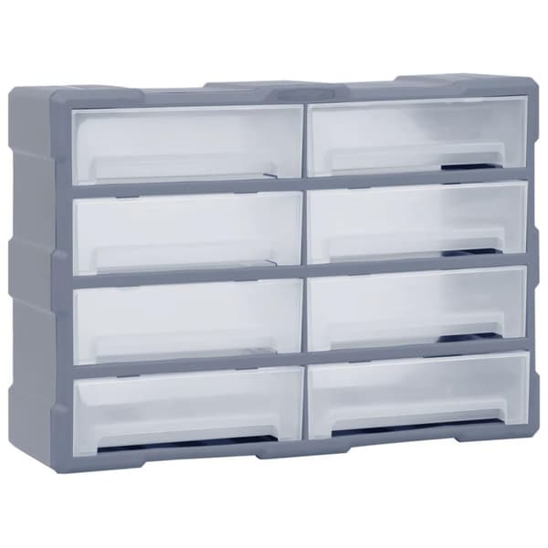 vidaXL skuffereol med 8 store skuffer 52x16x37 cm