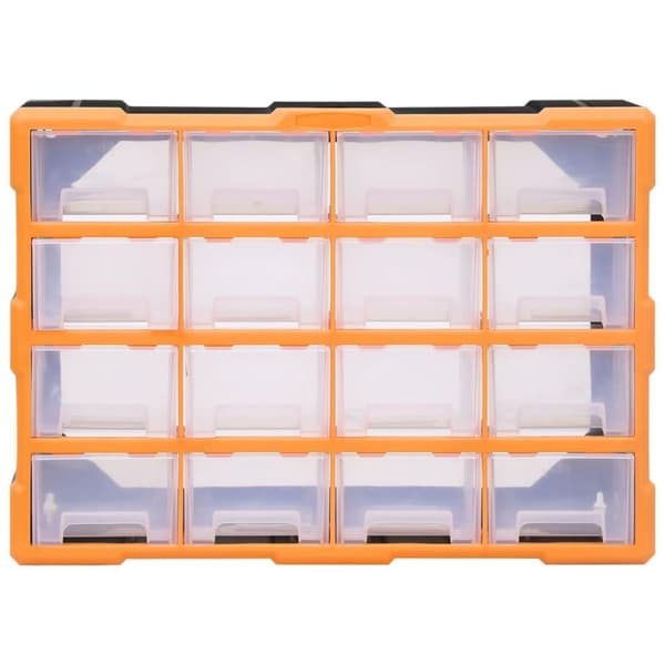 vidaXL Monilaatikkojärjestelijä 16 keskilaatikolla 52x16x37 cm