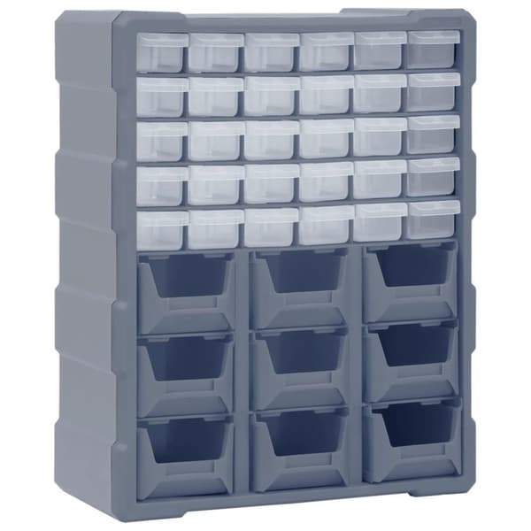 vidaXL skuffereol med 39 skuffer 38x16x47 cm