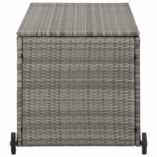 vidaXL opbevaringskasse til haven 120x65x61 cm polyrattan lysegrå