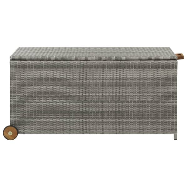 vidaXL opbevaringskasse til haven 120x65x61 cm polyrattan lysegrå