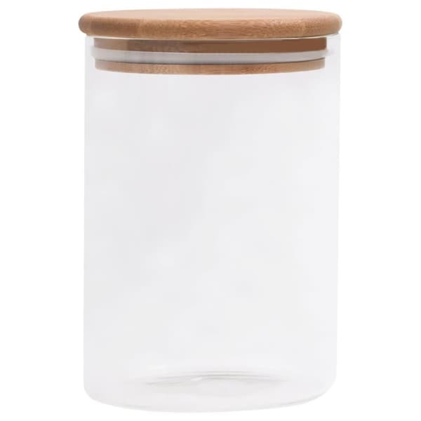 vidaXL opbevaringsglas med bambuslåg 4 stk. 800 ml