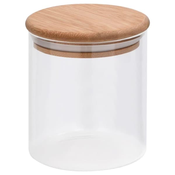 vidaXL Lasiset säilytyspurkit bambukansilla 10 kpl 600 ml
