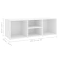 Miniatyrbilde 6 av 8: vidaXL Skobenk hvit 105x35x35 cm sponplate