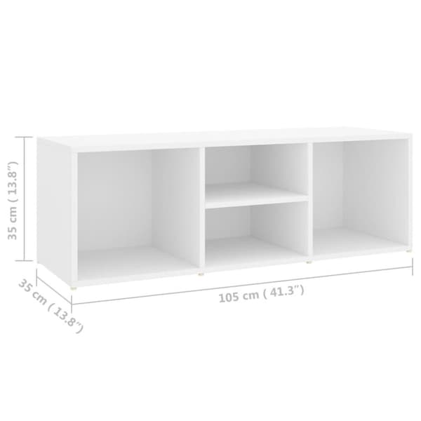 vidaXL skobænk 105x35x35 cm spånplade hvid
