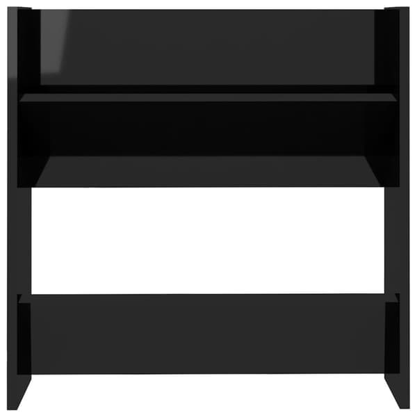 vidaXL Väggmonterat skoställ 2 st svart högglans 60x18x60 cm spånskiva