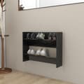 Miniatyrbilde 7 av 8: vidaXL Veggskoskap høyglans svart 80x18x60 cm sponplate