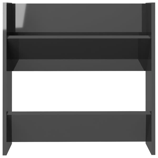 vidaXL væghængt skoskab 60x18x60 cm spånplade grå højglans