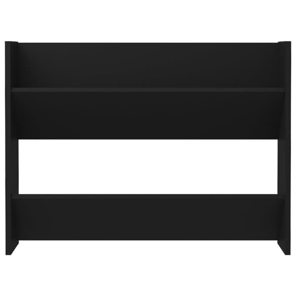 vidaXL Veggskoskap svart 80x18x60 cm sponplate