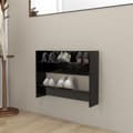 Miniatyrbilde 7 av 8: vidaXL Veggskoskap svart 80x18x60 cm sponplate