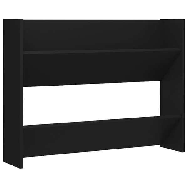 vidaXL Veggskoskap svart 80x18x60 cm sponplate