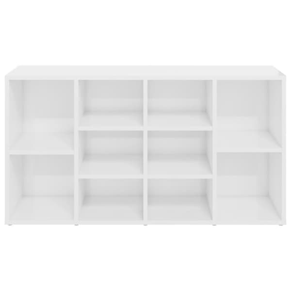 vidaXL skoreol 103x30x54,5 cm spånplade hvid højglans