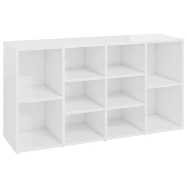 vidaXL skoreol 103x30x54,5 cm spånplade hvid højglans