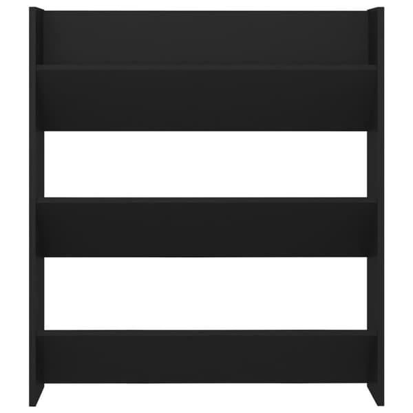 vidaXL Veggskoskap svart 80x18x90 cm sponplater