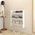Miniatyrbilde 7 av 8: vidaXL Veggskoskap hvit 80x18x90 cm sponplater