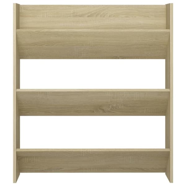 vidaXL væghængt skoskab 80x18x90 cm spånplade sonoma-eg
