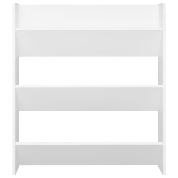 vidaXL væghængt skoskab 80x18x90 cm spånplade hvid