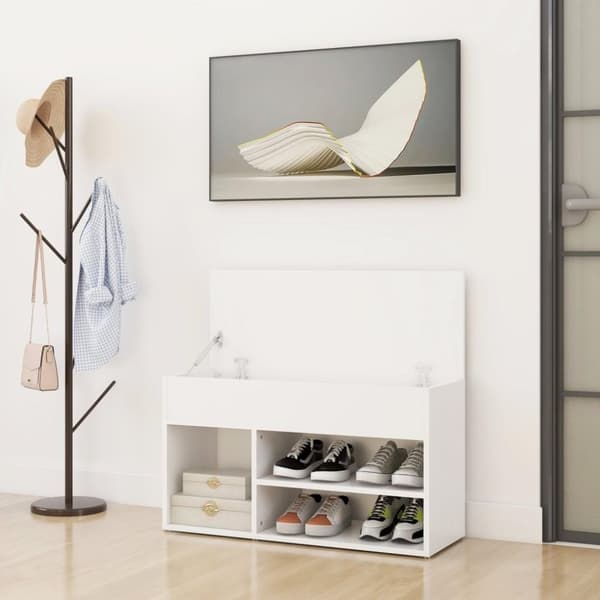 vidaXL skoreol 80x30x45 cm spånplade hvid