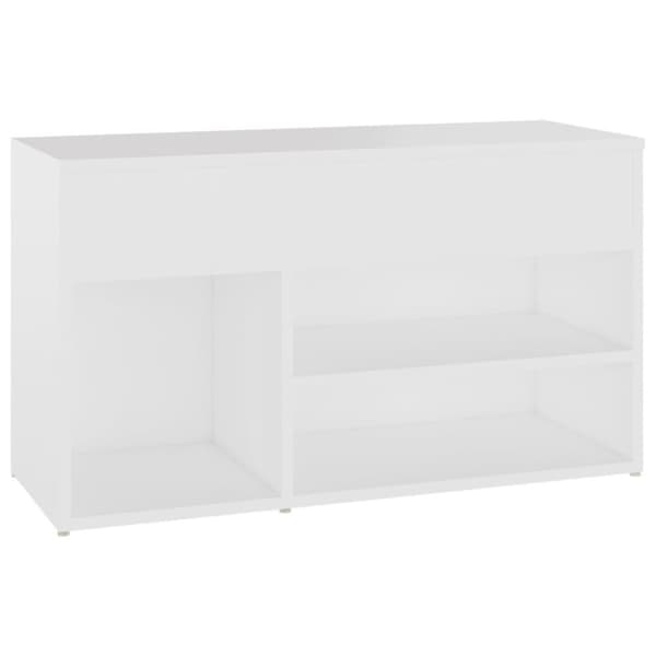 vidaXL Skobenk hvit 80x30x45 cm sponplater