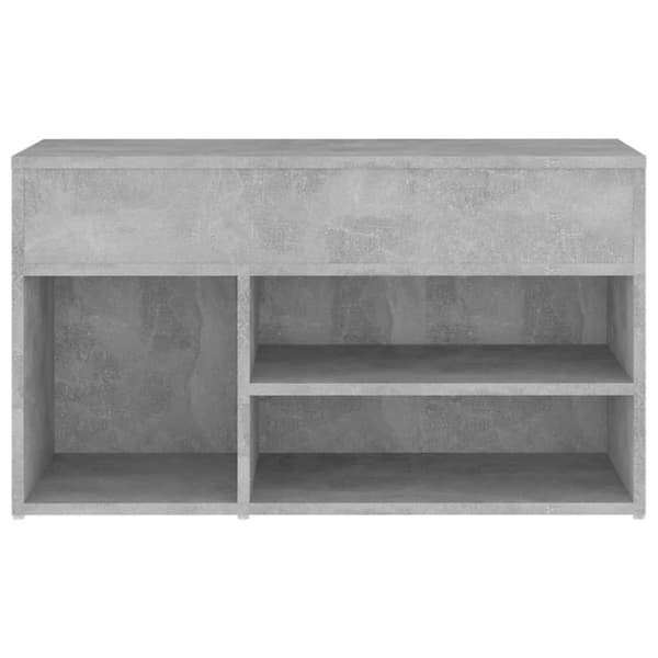 vidaXL Skobenk betonggrå 80x30x45 cm sponplater