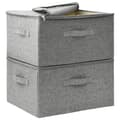 Miniatyrbilde 9 av 11: vidaXL Oppbevaringsbokser 2 stk stoff 43x34x23 cm grå