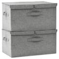 Pikkukuva 1 / 11: vidaXL Säilytyslaatikot 2 kpl kangas 50x30x25 cm harmaa